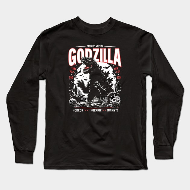 Godzilla Long Sleeve T-Shirt by Rizstor